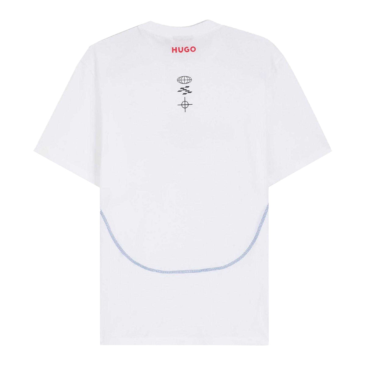 White - Back - Hugo Unisex Adult Crew Neck Short-Sleeved Competition T-Shirt