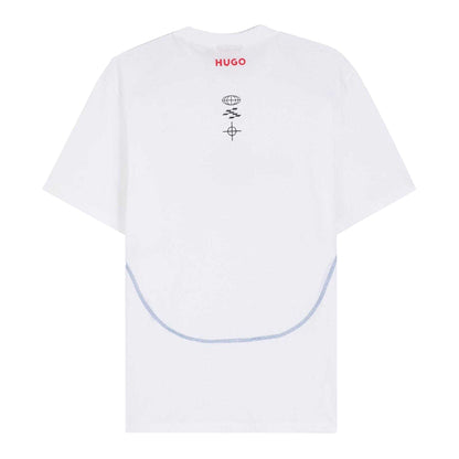 White - Back - Hugo Unisex Adult Crew Neck Short-Sleeved Competition T-Shirt