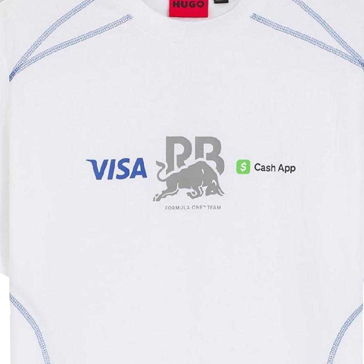 White - Side - Hugo Unisex Adult Crew Neck Short-Sleeved Competition T-Shirt