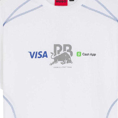 White - Side - Hugo Unisex Adult Crew Neck Short-Sleeved Competition T-Shirt