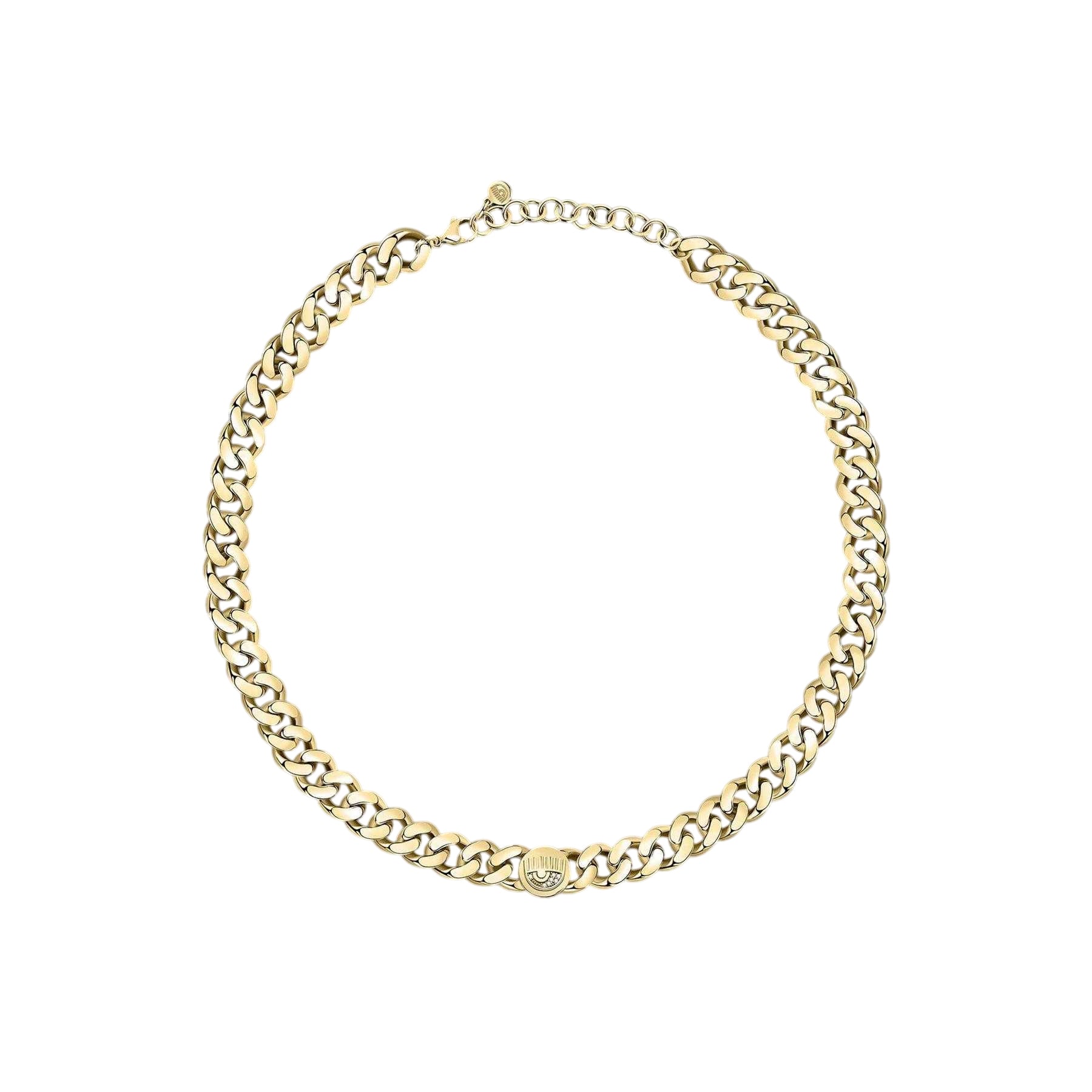 Gold - Front - Chiara Ferragni Curb Chain Necklace