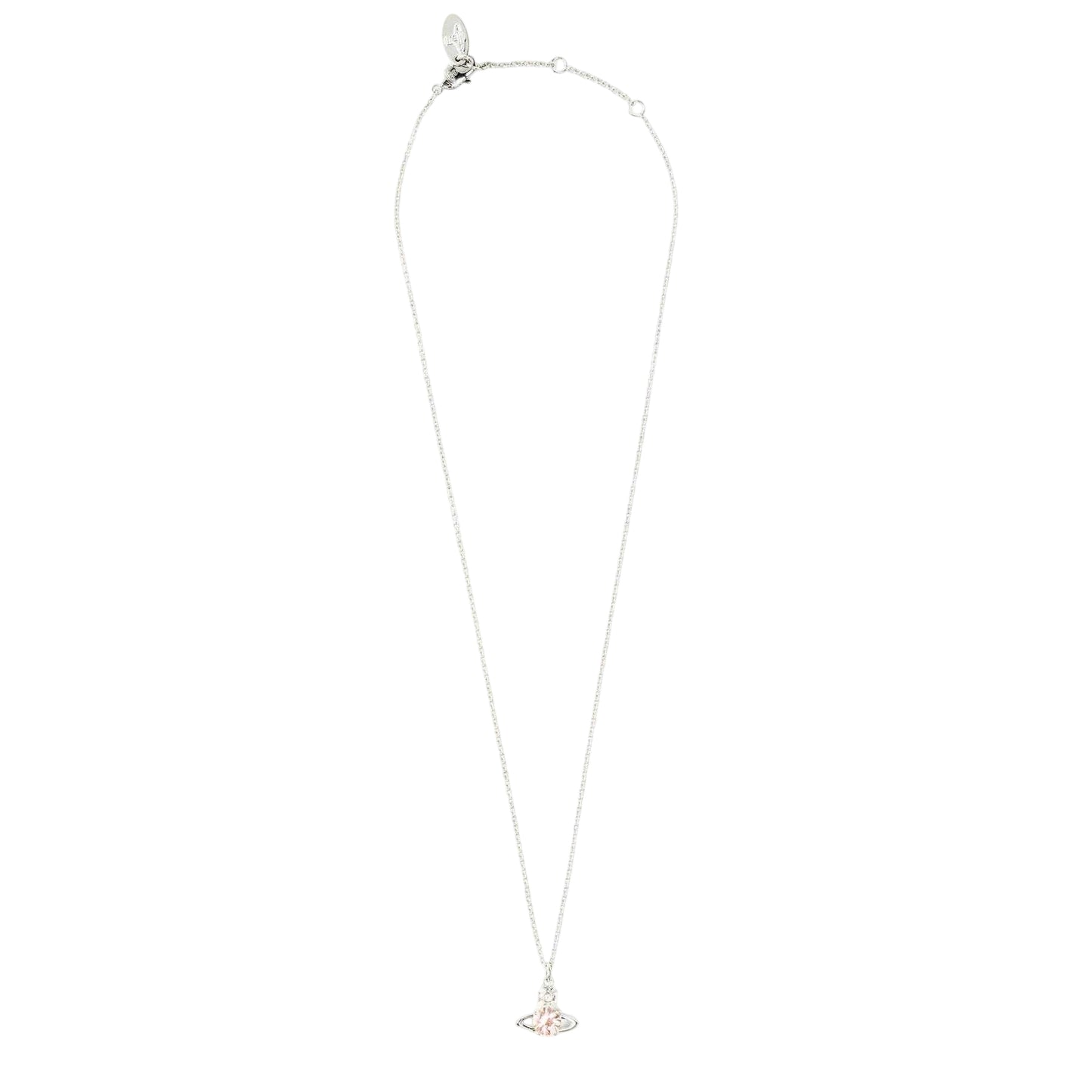 Silver-Pink - Front - Vivienne Westwood Orb Necklace & Pendant