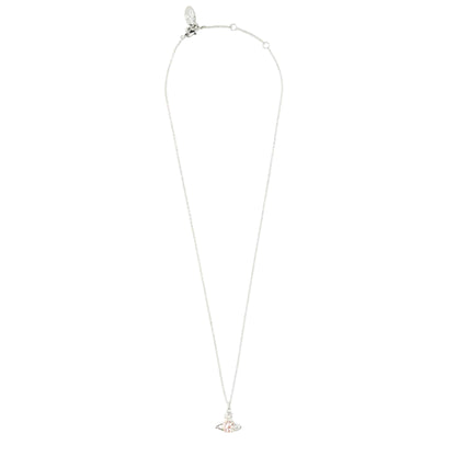 Silver-Pink - Front - Vivienne Westwood Orb Necklace & Pendant