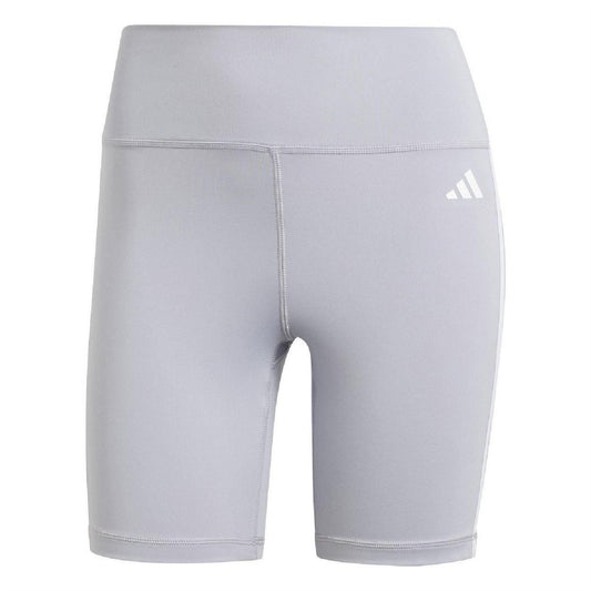 Grey - Front - Adidas Womens-Ladies Essentials High Waist Legging Shorts