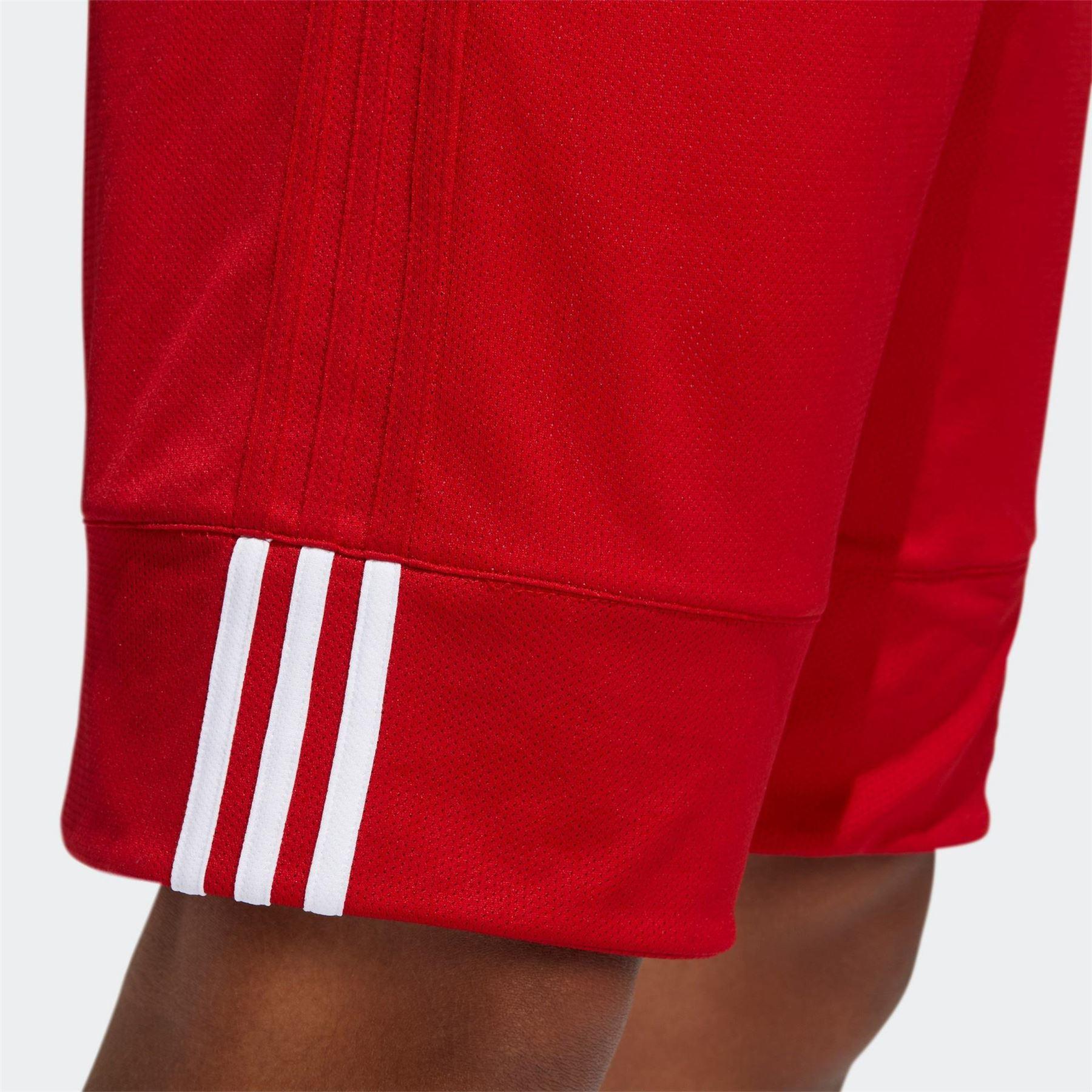 Red-White - Lifestyle - Adidas Mens Spped Reversible 3 Stripes Basketball Shorts