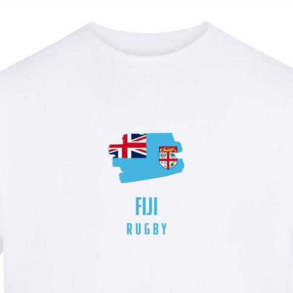 White - Side - AWD Mens Fiji Rugby Flag T-Shirt