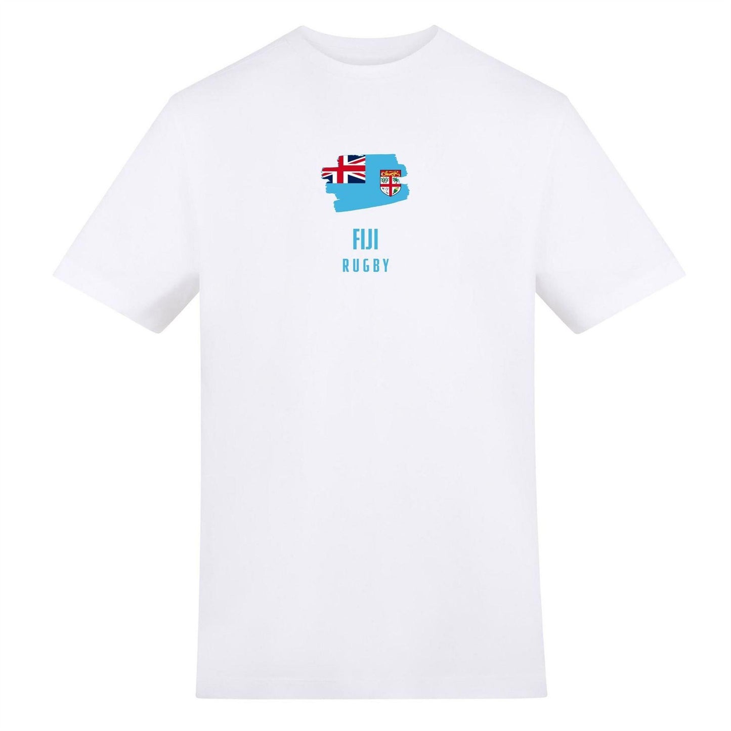 White - Front - AWD Mens Fiji Rugby Flag T-Shirt