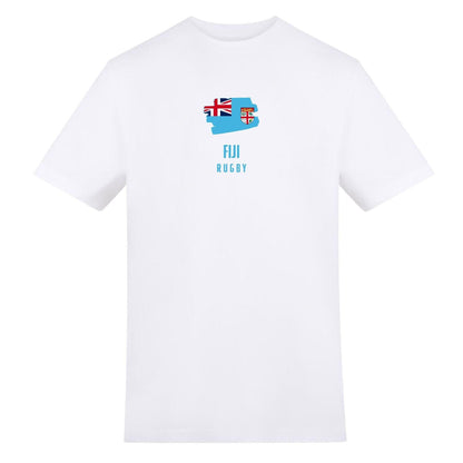 White - Front - AWD Mens Fiji Rugby Flag T-Shirt
