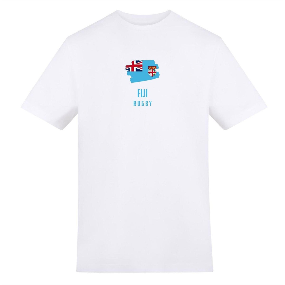 White - Front - AWD Mens Fiji Rugby Flag T-Shirt