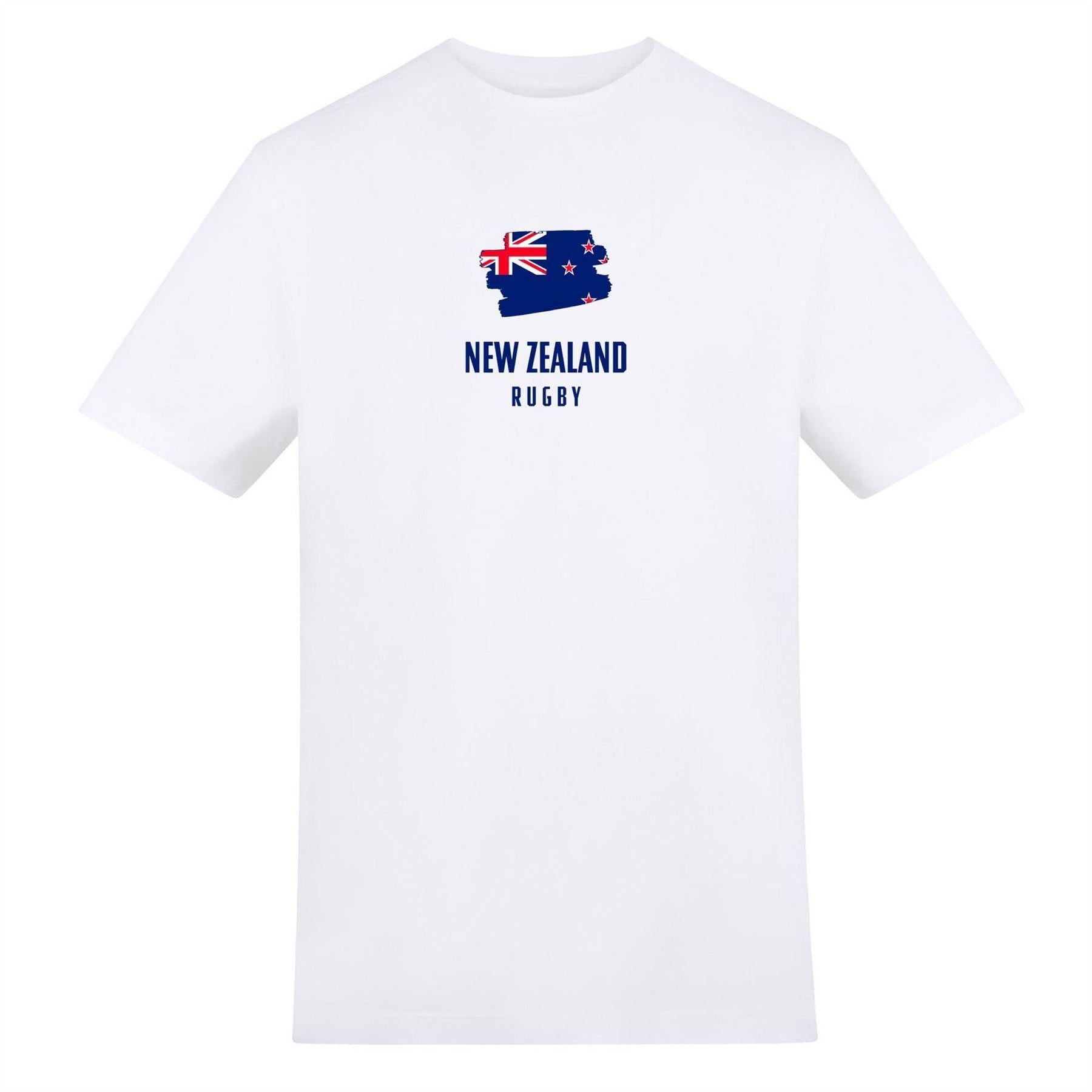 White - Front - AWD Mens New Zealand T-Shirt