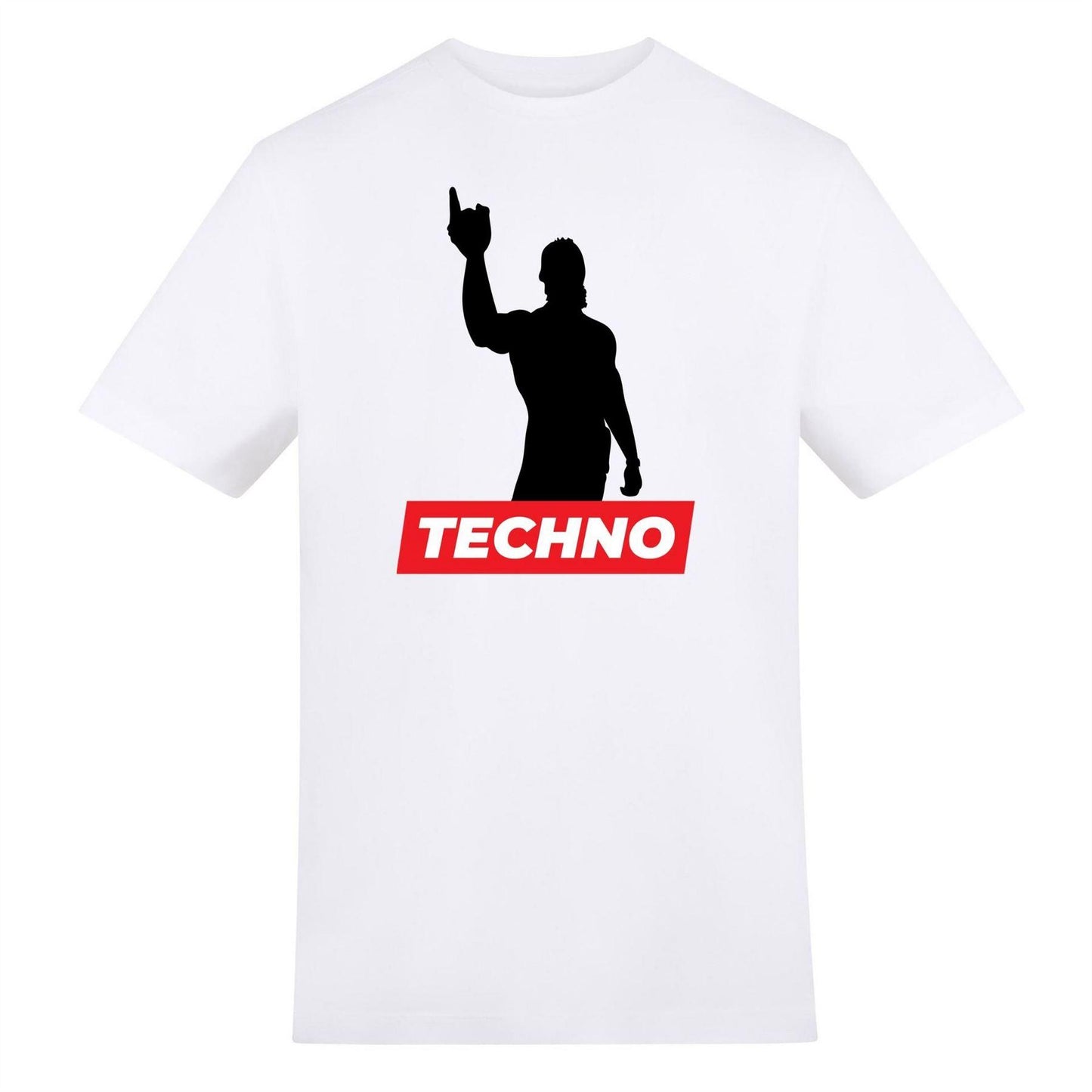 White - Front - AWD Mens Techno T-Shirt