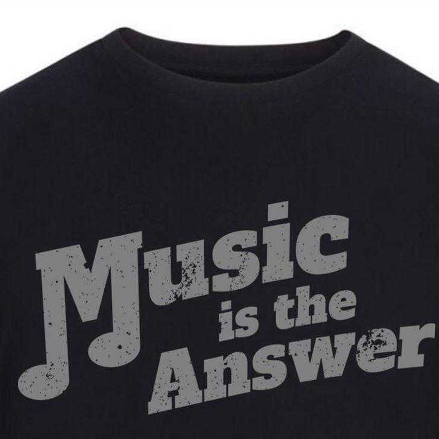 Black - Side - AWD Mens Music Is The Answer T-Shirt