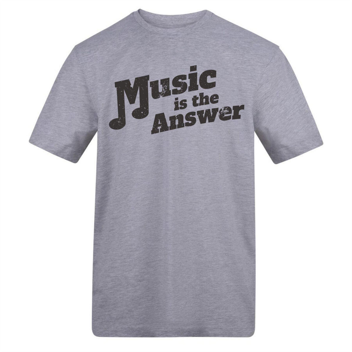 Grey - Front - AWD Mens Music Is The Answer T-Shirt