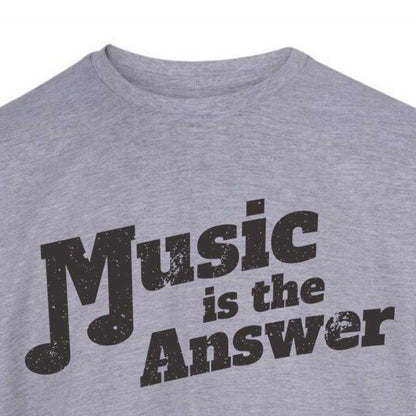 Grey - Side - AWD Mens Music Is The Answer T-Shirt