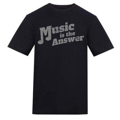 Black - Front - AWD Mens Music Is The Answer T-Shirt