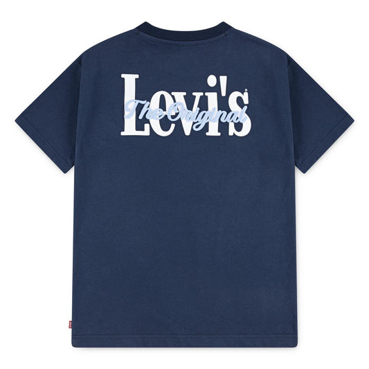 Dress Blues - Front - Levis Childrens-Kids Embroidered Logo Regular T-Shirt