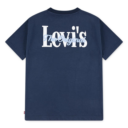 Dress Blues - Front - Levis Childrens-Kids Embroidered Logo Regular T-Shirt
