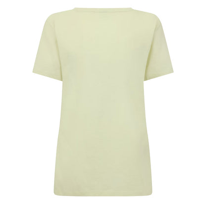 Green - Back - Boss Womens-Ladies Embroidered Logo Slim T-Shirt