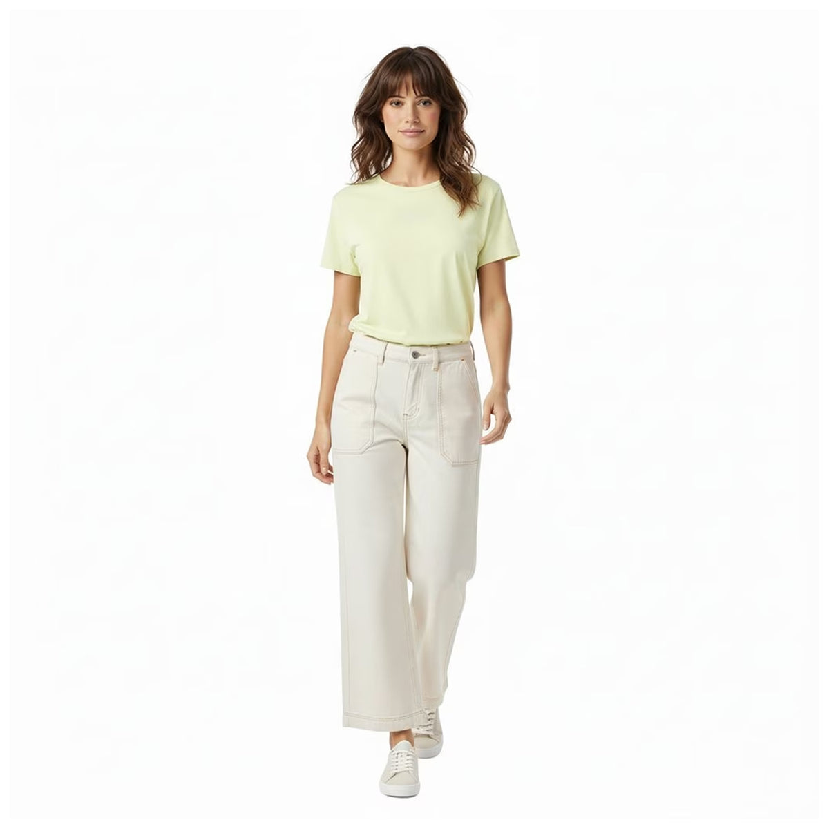 Green - Lifestyle - Boss Womens-Ladies Embroidered Logo Slim T-Shirt