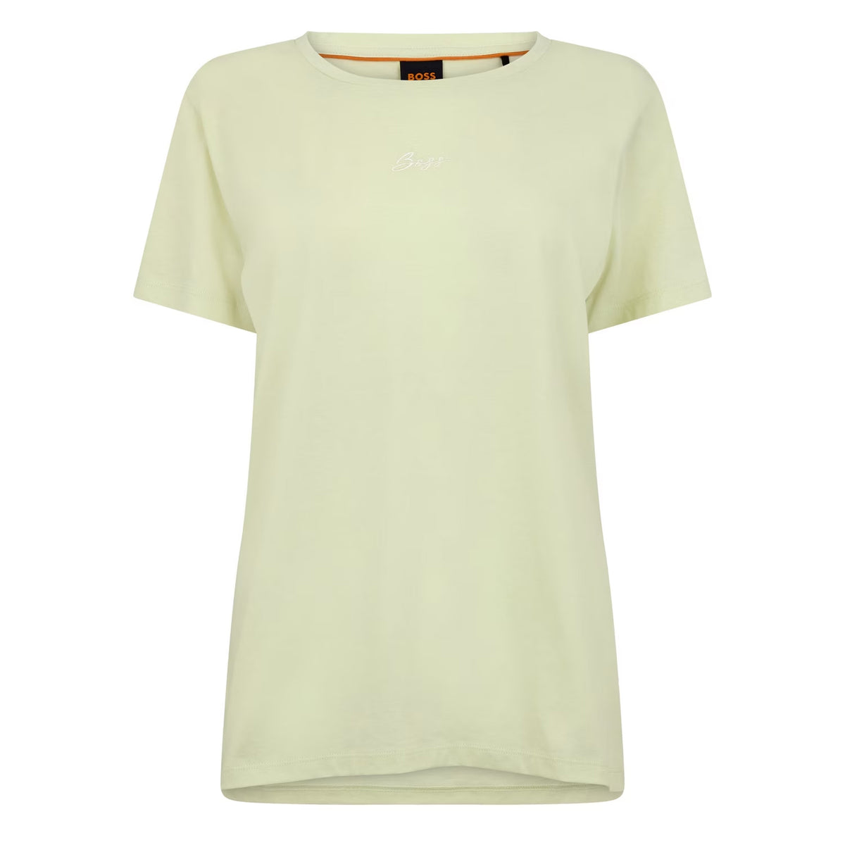 Green - Front - Boss Womens-Ladies Embroidered Logo Slim T-Shirt