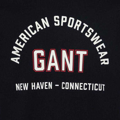 Black - Side - Gant Mens Graphic Print T-Shirt