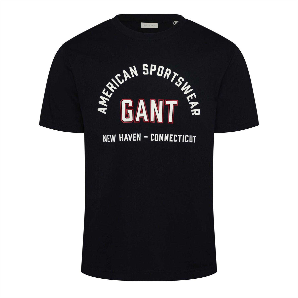 Black - Front - Gant Mens Graphic Print T-Shirt