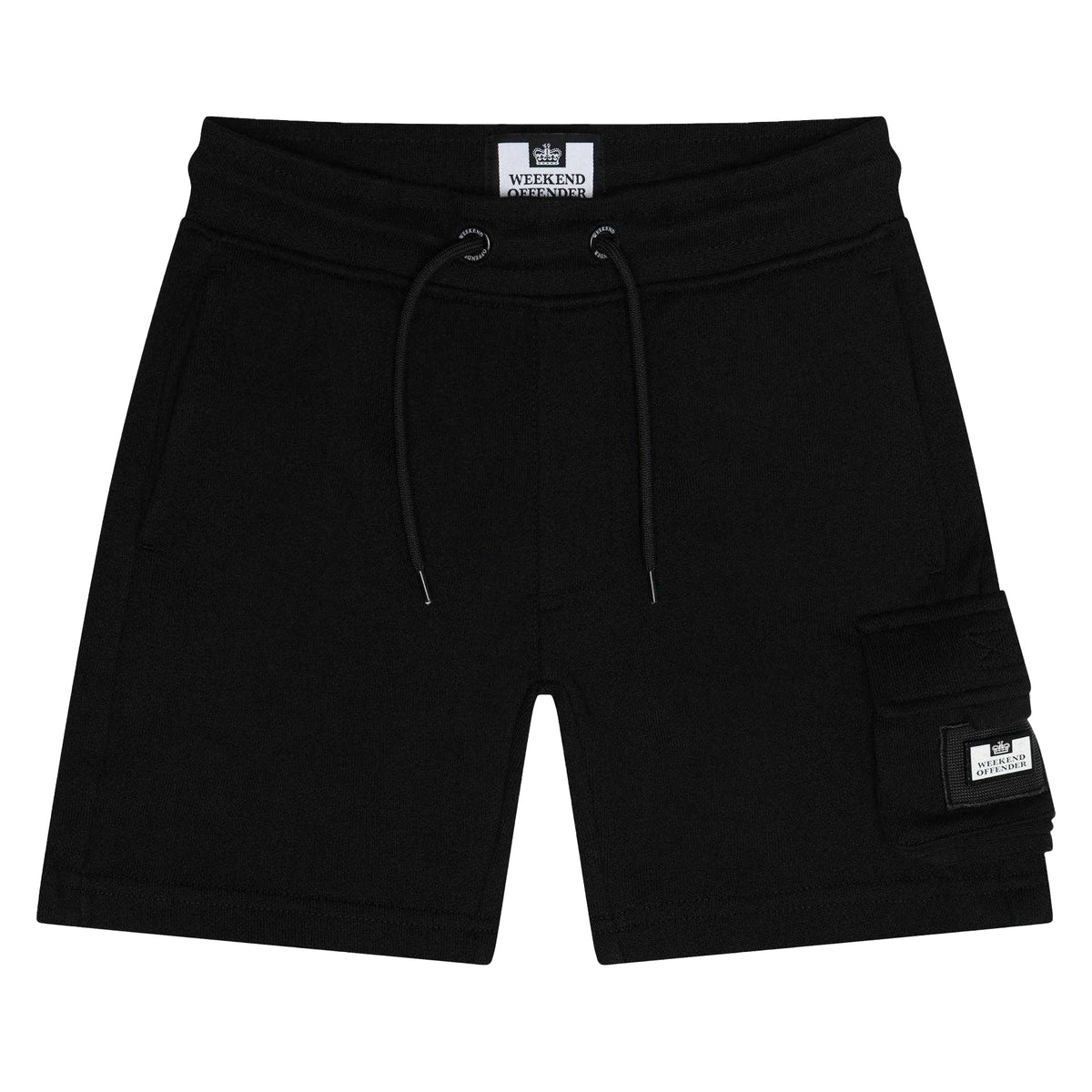 Black - Front - Weekend Offender Boys New Carillo Regular Shorts