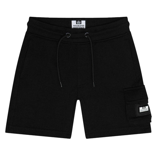 Black - Front - Weekend Offender Boys New Carillo Regular Shorts