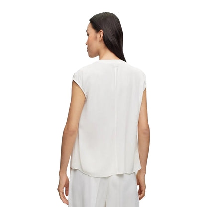 White - Back - Boss Womens-Ladies Berika Regular Blouse