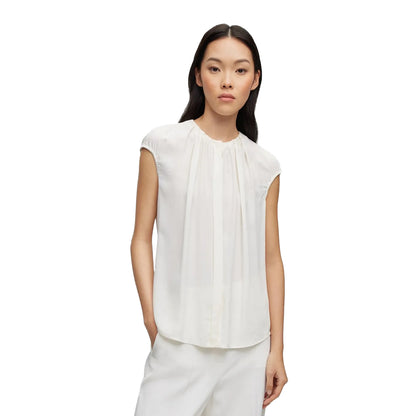 White - Side - Boss Womens-Ladies Berika Regular Blouse