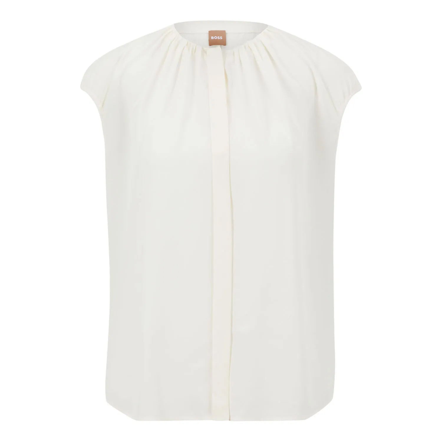 White - Front - Boss Womens-Ladies Berika Regular Blouse