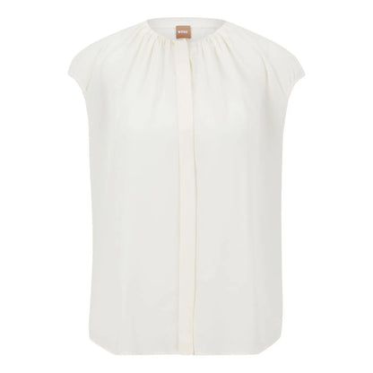 White - Front - Boss Womens-Ladies Berika Regular Blouse