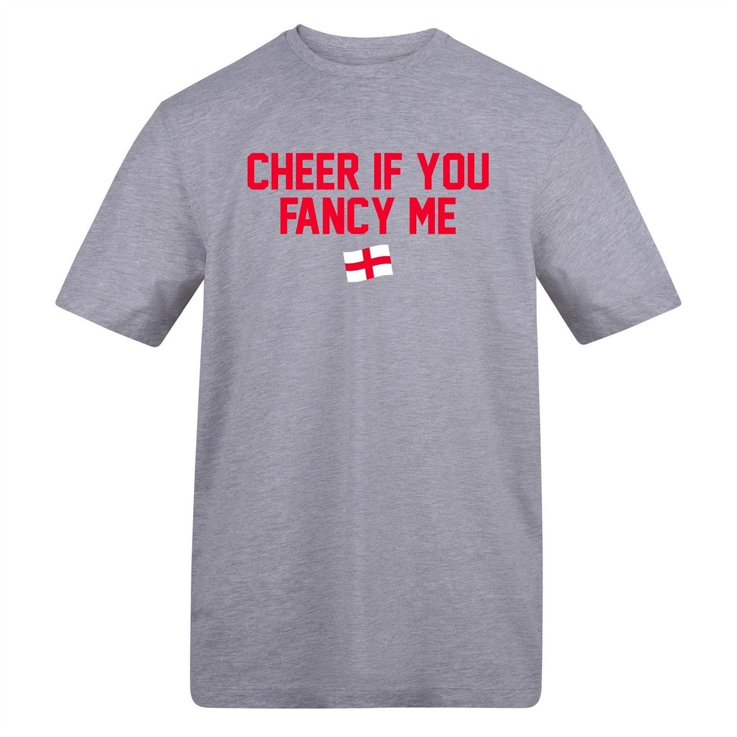 Grey - Front - AWD Mens Cheer If You Fancy Me T-Shirt