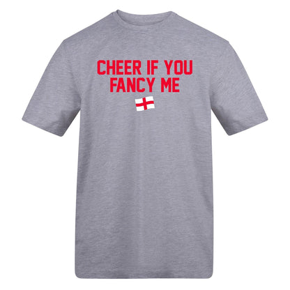 Grey - Front - AWD Mens Cheer If You Fancy Me T-Shirt