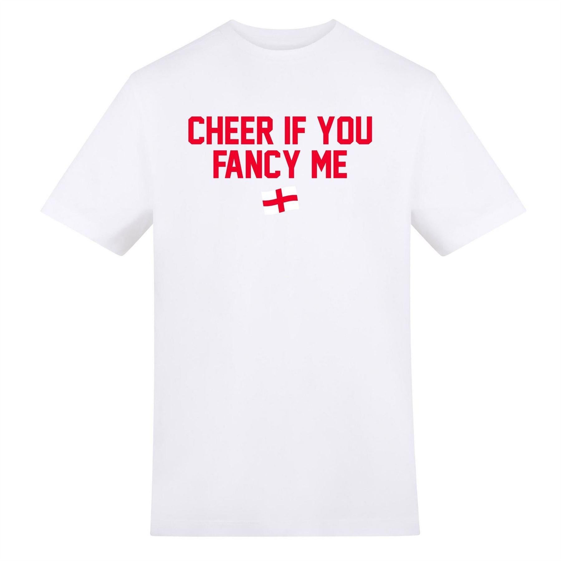 White - Front - AWD Mens Cheer If You Fancy Me T-Shirt
