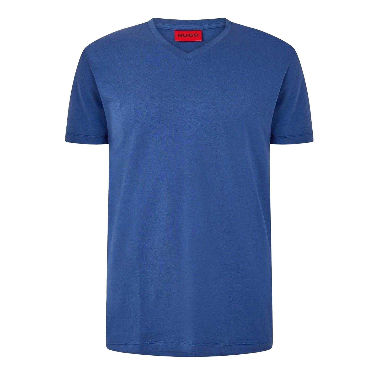 Medium Blue - Front - Hugo Mens Plain V Neck T-Shirt