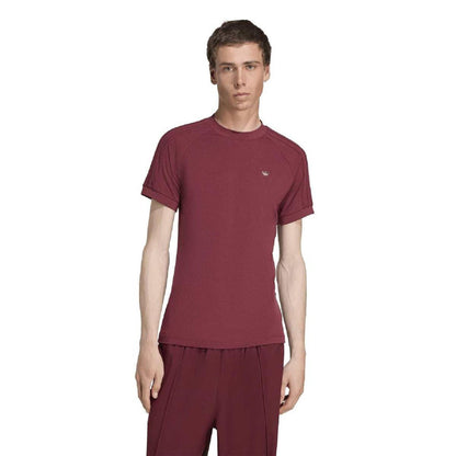 Dark Red - Lifestyle - Adidas Mens Cali Jersey Crew Neck Raglan T-Shirt