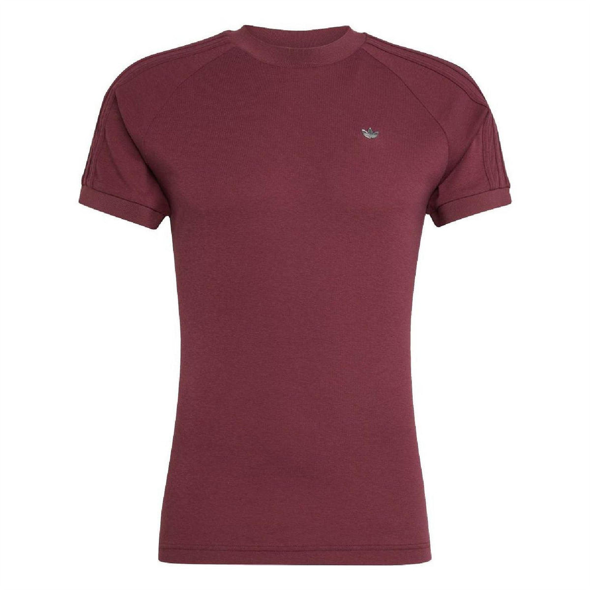 Dark Red - Front - Adidas Mens Cali Jersey Crew Neck Raglan T-Shirt