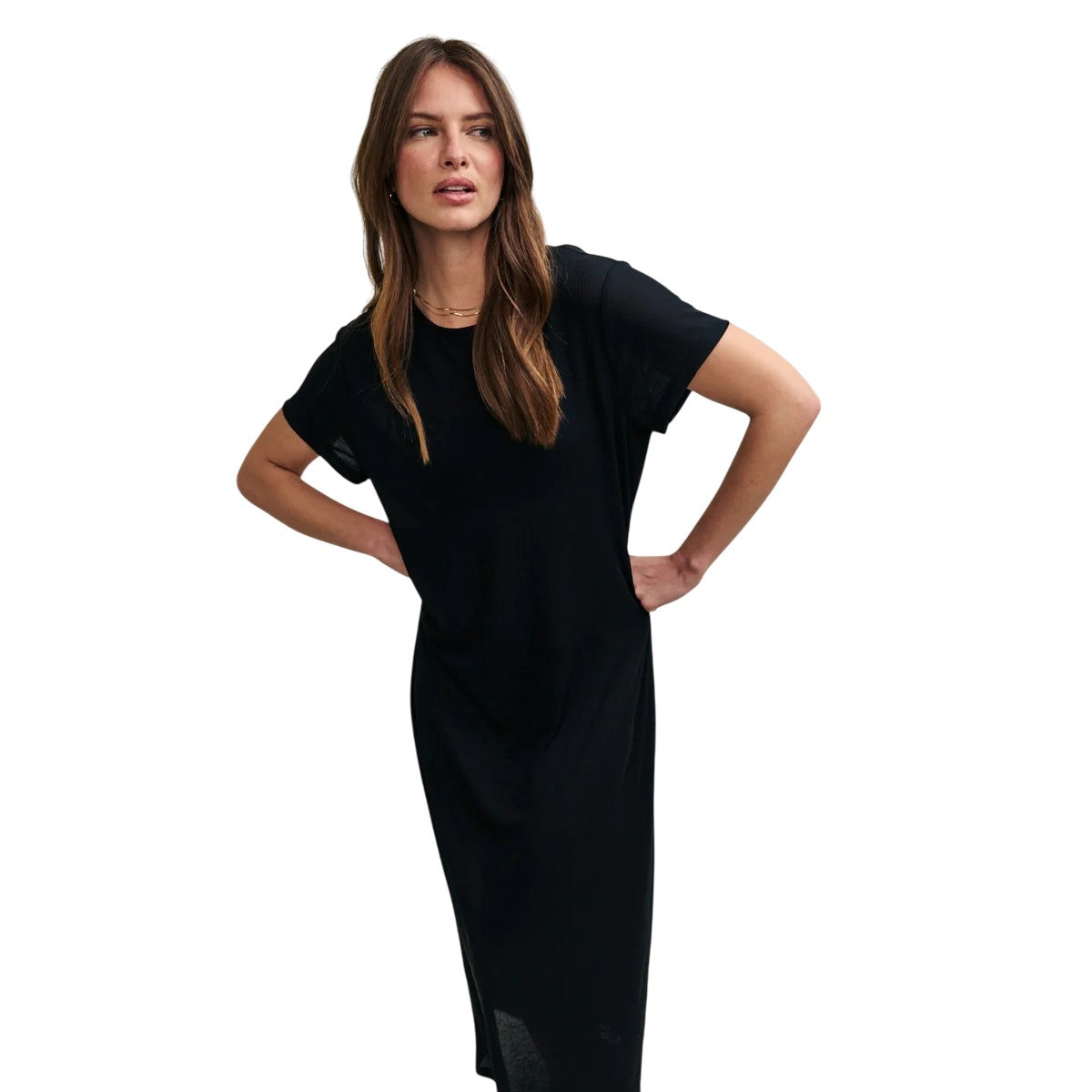 Black - Side - Nobody´s Child Womens-Ladies Dustin Jersey Maxi Dress