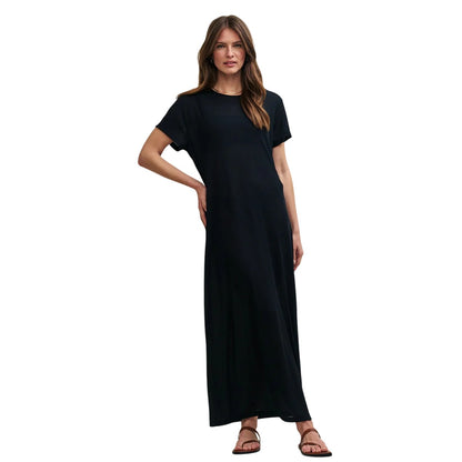Black - Front - Nobody´s Child Womens-Ladies Dustin Jersey Maxi Dress