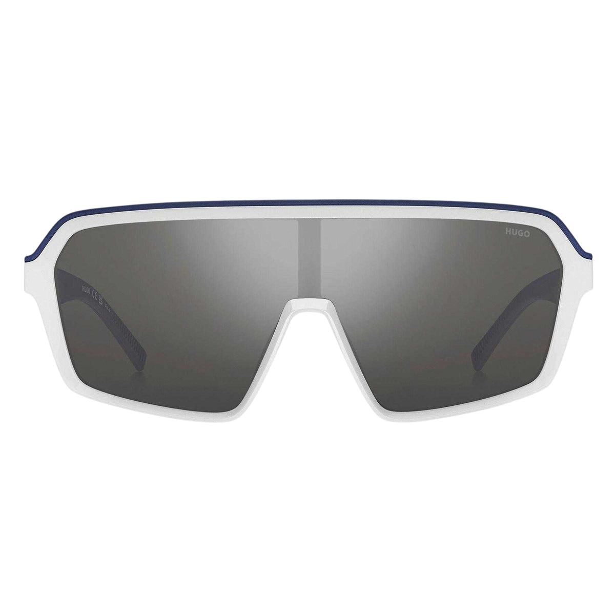 White-Blue - Side - Hugo Mens Shield Sunglasses
