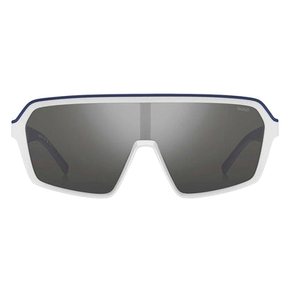 White-Blue - Side - Hugo Mens Shield Sunglasses