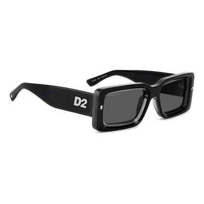 Black-Grey - Side - DSquared2 Mens Rectangular Sunglasses