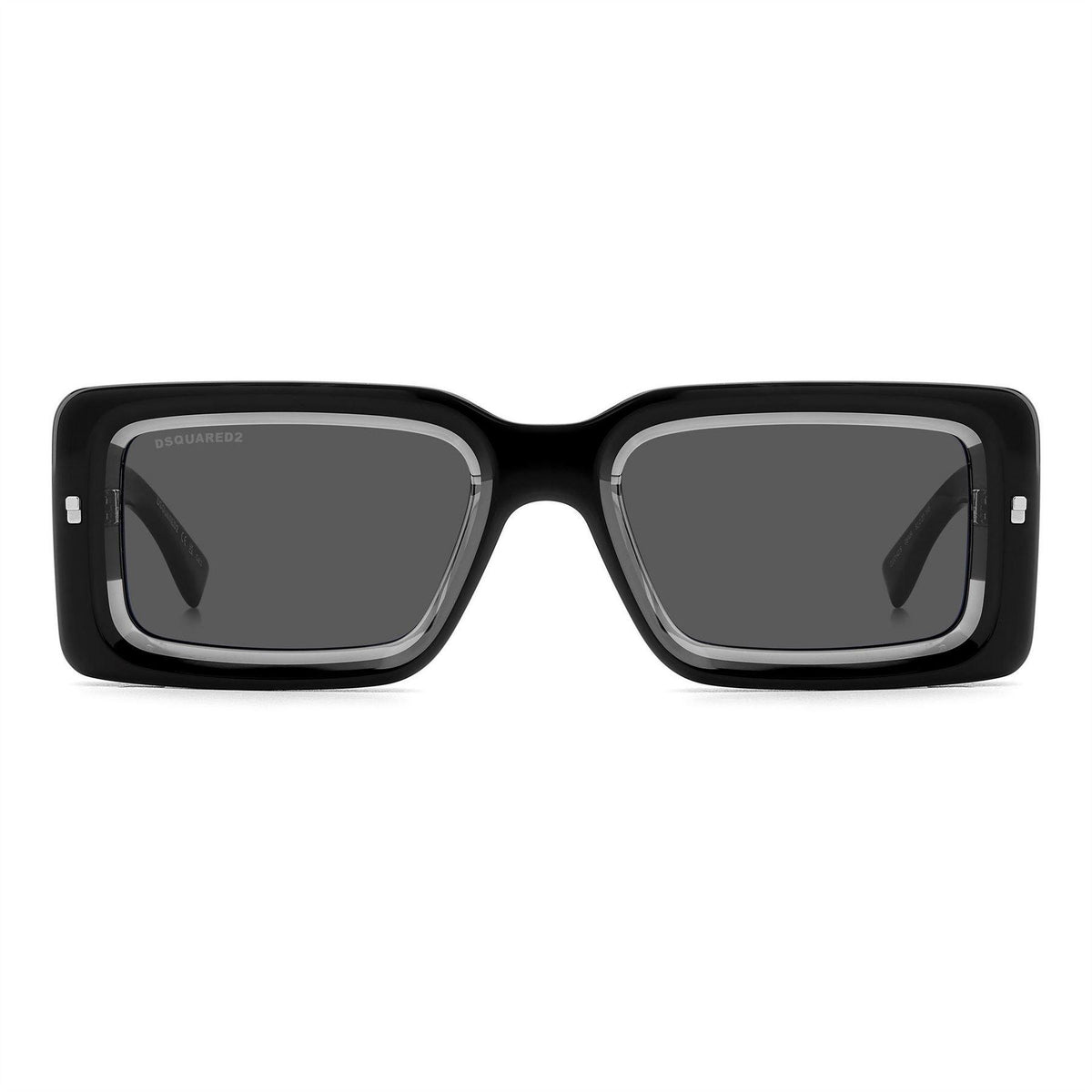 Black-Grey - Lifestyle - DSquared2 Mens Rectangular Sunglasses