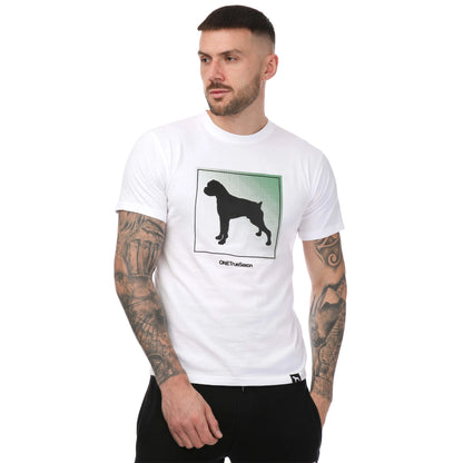 White - Front - One True Saxon Mens Braice T-Shirt