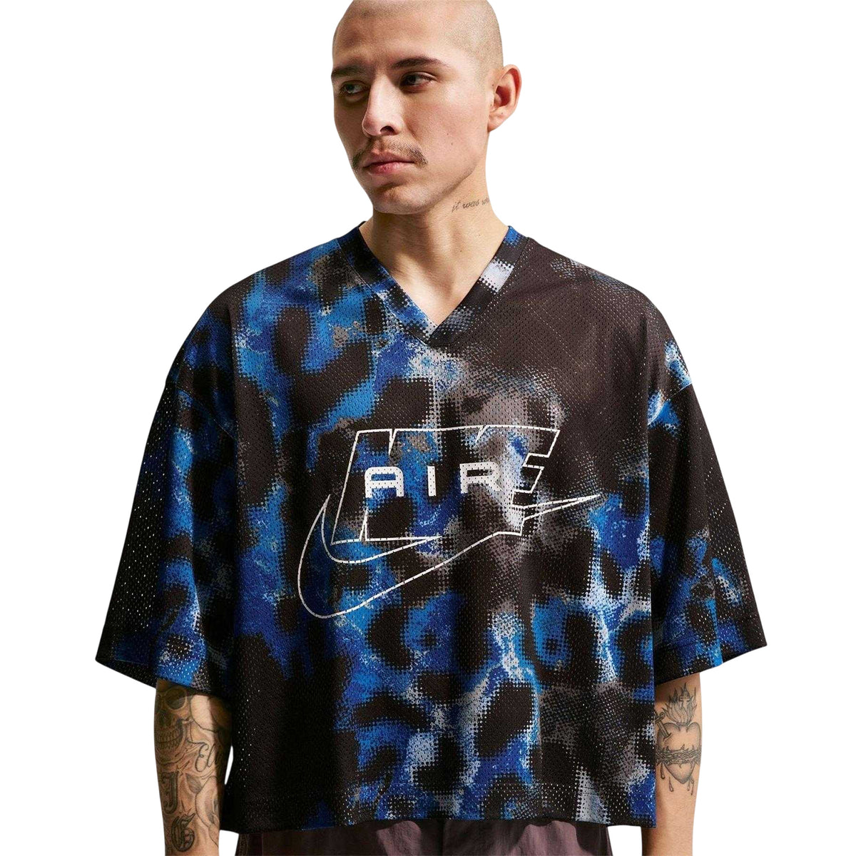 Blue - Side - Nike Mens Air Crew Neck Short-Sleeved Jersey