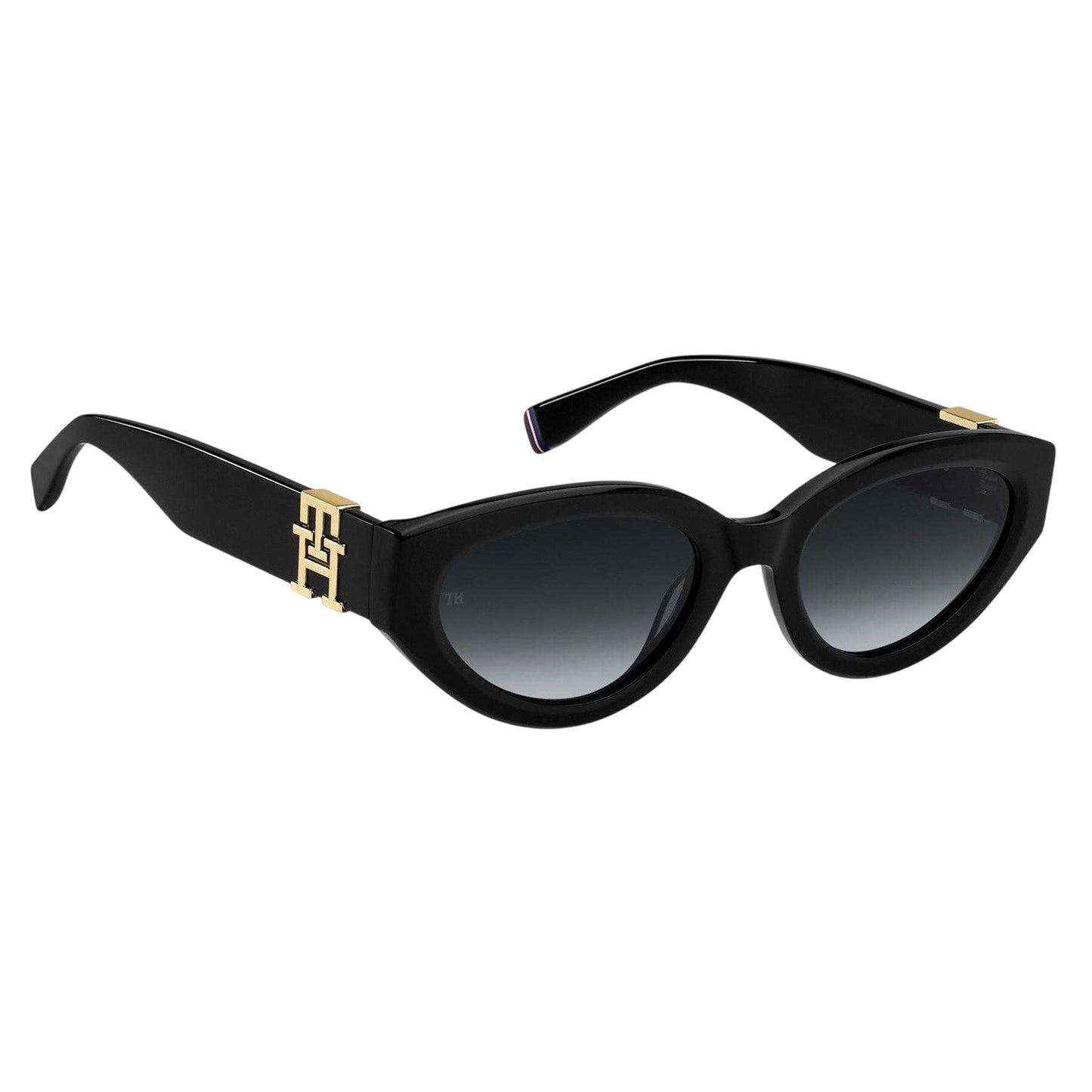 Black - Side - Tommy Hilfiger Womens-Ladies Oval Sunglasses