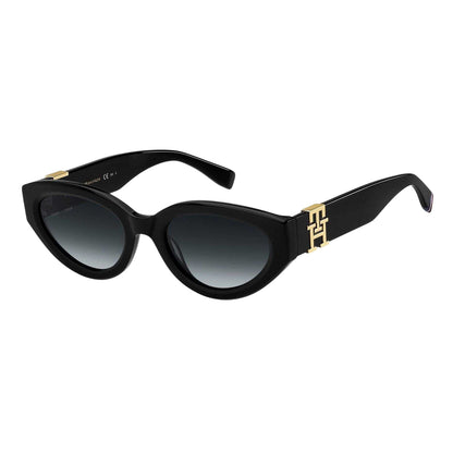Black - Front - Tommy Hilfiger Womens-Ladies Oval Sunglasses