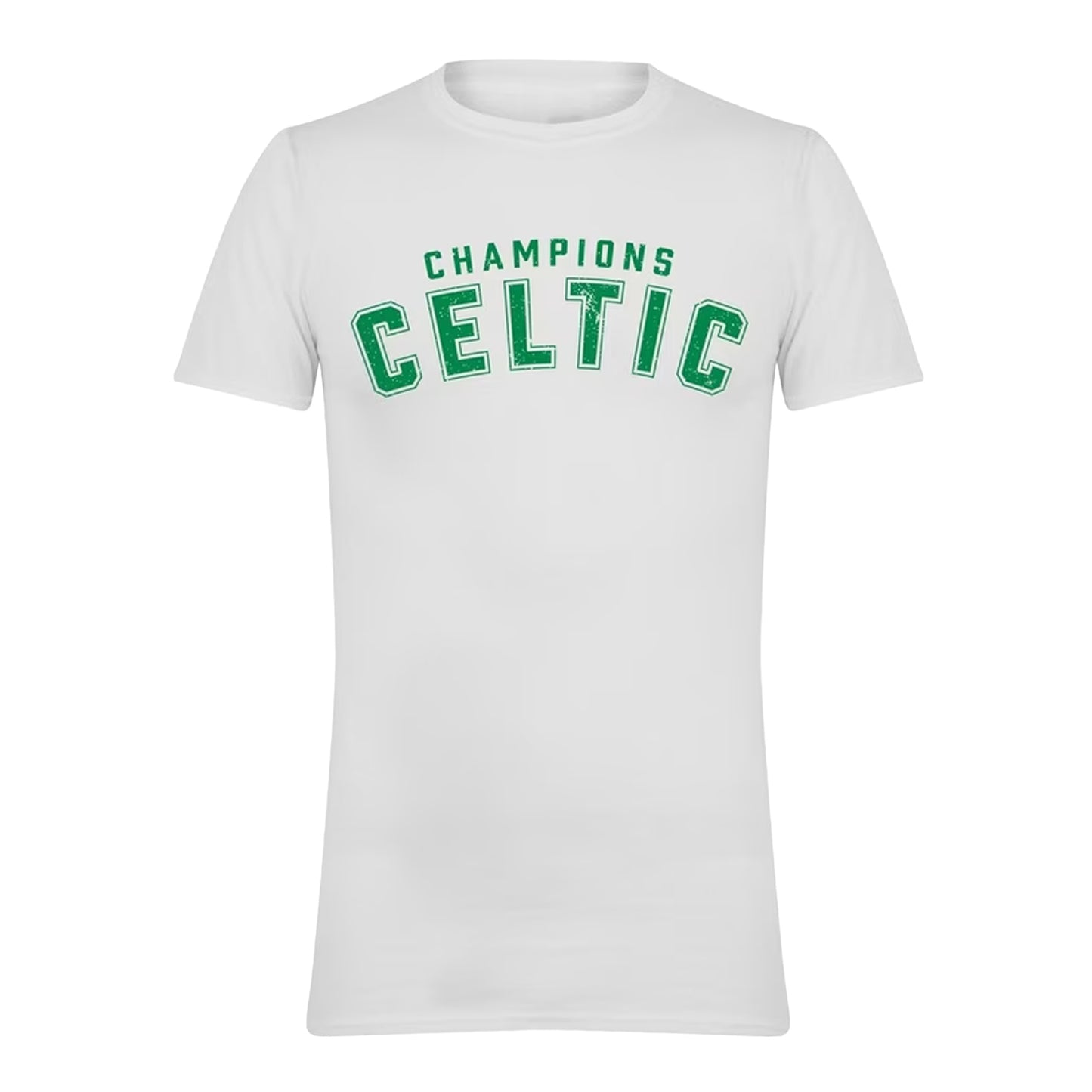 White-Green - Front - AWD Unisex Adult Champions Celtic T-Shirt