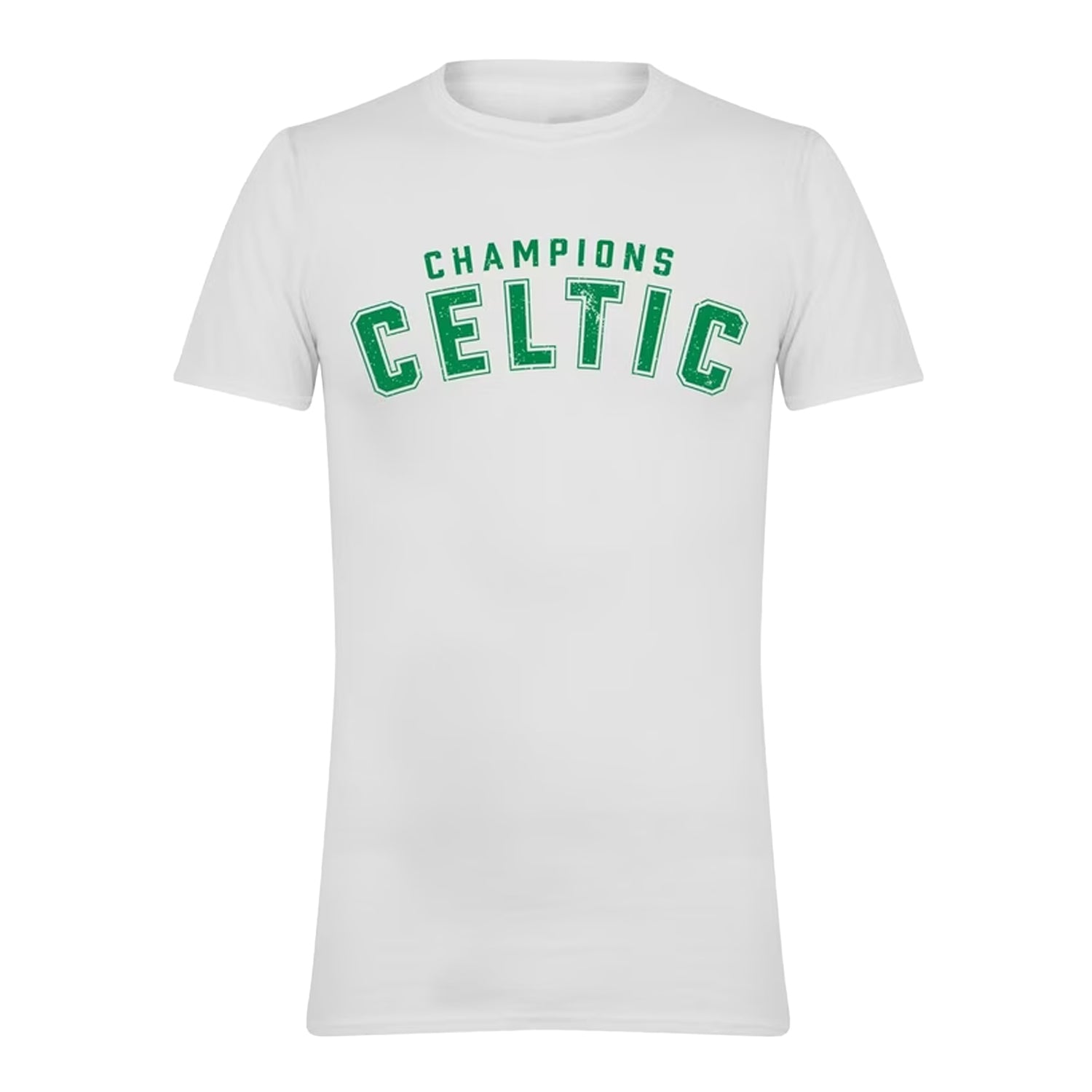 White-Green - Front - AWD Unisex Adult Champions Celtic T-Shirt